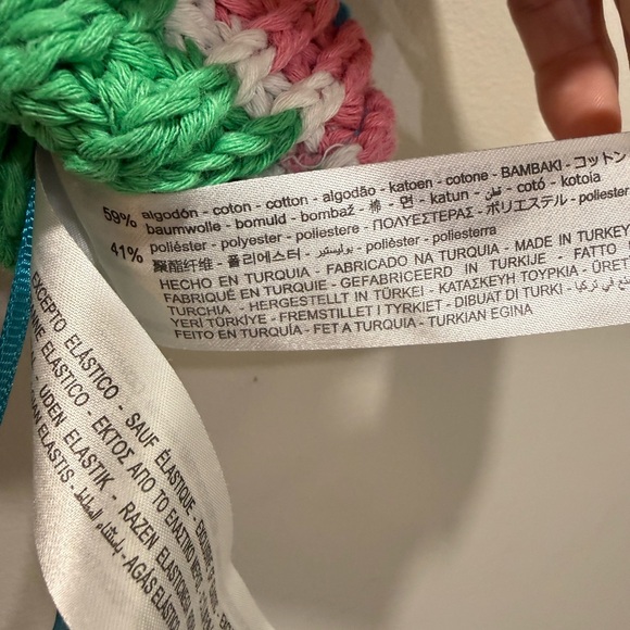 Zara Crochet Knit Crop Tank Top Small | Y2K Festival Bralette - Picture 5 of 5